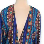 Vintage Kensington Square Blazer Jacket Multicolor Southwestern Geometric Print Blue Size XXL Photo 1