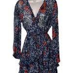 IRO Villia Printed Wrap Mini Dress w/ Ruffled Trim sz 36 US 4 Photo 1