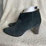 Manolo Blahnik  Brusta Gray Suede Heeled Ankle Booties Sz 7.5‎ 37.5 Photo 3