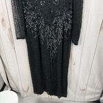 Baluchi Women’s 22 Black Beaded 100% Silk Maxi Longsleeve Dress Vintage Size undefined Photo 1