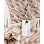 Miou Muse Plaid Mini Dress with Pockets Puff Sleeves Square Neck Womans MEDIUM Photo 9