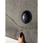 Helen Kaminski Sydney Tweed Leather Flap Shoulder Bag Purse Brown Photo 2