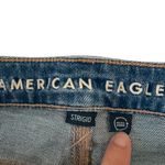 AE American Eagle Shorts Women's Jean Denim Mom Shorts Distressed SZ 8 Blue Photo 2