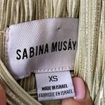 Sabina Musayev Margo Pleated V Neck Midi Dress size XS C9 Green Photo 5