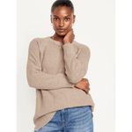 Old Navy  Beige Taupe Natural Loose Textured Tunic Knit Sweater XS Photo 6