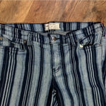 Free People  We The Free Retro Blue Striped Flare Jeans size 31 31 inseam new Photo 4