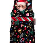 No Boundaries  Jr's Holiday Cat Jumpsuit Stretch Velvet, Sz 1 Photo 4