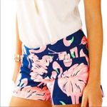 Lilly Pulitzer Gimme Some Legs Flamingo Ellie Shorts Resort Navy 2 Women’s EUC. Photo 0
