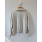 Evereve  Quarter Zip Sweatshirt Cream Color Block Stripes Size M Photo 4