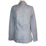 Poetry Blue 100% Linen Lightweight Blazer Jacket Sz 6 Pockets Unlined Lagenlook Photo 4