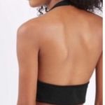 Topshop Black Lace Halter Crop Top Photo 2