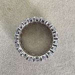 Italo Sterling Silver 925 Triple Row Eternity Baguette Ring with Box Size 5.5 Photo 5