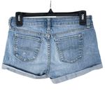 Arizona Jeans Arizona Juniors SZ 3 Jean Shorts Cuffed Low-Rise Distressed Whiskered Zip-Fly Photo 1
