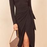 Reformation Elisa Wrap Dress In Black Photo 0