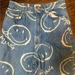 SMILEY x H&M Jeans Denim Smile Faces Straight Wide Leg Blue Size 26 Photo 6