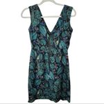 Tracy Reese Frock Peacock Sheath Dress Colorful Pleated Mini Size 4 Photo 7