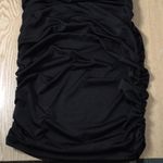 Womens Super Sexy Vntg Ruched Ring Open Slit Dress Black Size Medium Photo 3