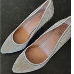 INC  Womens Silver Rhinestone Slip On Pumps Shoes 6 Medium Photo 1