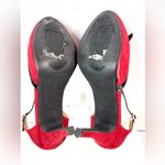 JustFab 10 Pinup Rockabilly Red and Black T-Strap Heels Photo 4