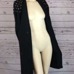 Vintage E.D. Michael by Melanie Drucker coat dress gold studs shawl collar 9 Photo 9