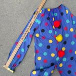 Vintage handmade blue Polkadot clown suit with pom detail on front MEDIUM? Photo 7