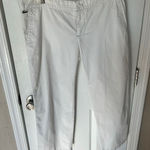 Lacoste  Womens Cropped White Casual Chino Denim Capri Pants Size 42 large Photo 0