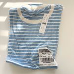 J.Crew NWT  Vintage Jersey Classic-fit Crewneck T-shirt Stripe Blue Ivory Photo 5