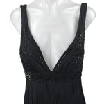 Marina Black Sequin Sleeveless Deep V Photo 2