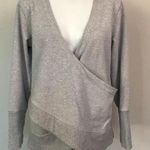 Lucy Activewear Gray Wrap Sweatshirt Photo 0