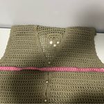 Koret Beige Crochet Knit Vest Tan Size XL Photo 5