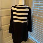 Style & Co || Black/white long sleeve sequined striped sweater dress Photo 2