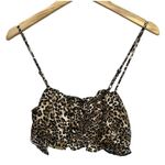 ASOS Luxe Design Leopard Elastic Bralette Mini Crop Top Adjustable Straps 8 Tan Photo 12