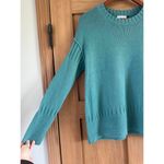 Zaket & Plover Pearl Stitch Wool Blend Knit Sweater in Lagoon Blue Women’s Small Photo 3