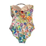 Johnny Was  Ruched Floral Sweetheart One Piece Swimsuit 1X Plus Size NWT $218 Photo 4