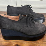 Jil Sander  Shoes Gray Navy Platform Chunky Lace Up Ankle Boots Women’s Size 37.5 Photo 0