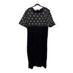 Laurence Kazar 1980s Lawrence Kazar New York Black Silk Beaded Evening Gown 3X Photo 1