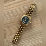 Geneve Presidential Diamond Vintage Ladies Watch Black Dial Gold Bracelet Case Photo 6