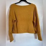Sanctuary Mustard Yellow Long Sleeve Highline Waffle Knit Top Size M Photo 3