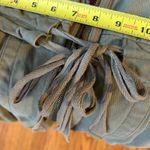 TULLE Full Zip Coat Women’s Size Large Cotton Green Hidden Hood Tie Waist, Sz L Photo 7