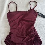 La Blanca Island Goddess Lingerie One Piece - Dark Cherry, Size 6, $83 Photo 3