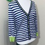 J.Crew Striped Blue Accent Cardigan Photo 5