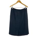 Vintage 90s Koret Pure Wool Mini Skirt Black Basic Minimalist Retro Womens 12 Photo 2