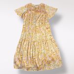 Adrienne  Short Sleeve‎ Multicolor Zebra Print Maxi Dress Womens Size M Photo 5