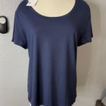 Quince  Cotton Modal Scoop Neck Tee, Navy Blue, XL Photo 0