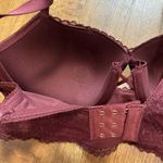 Aerie Real Power Balconette Lace Bra Sz 34D Maroon Photo 10