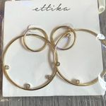 Ettika  18K Gold Plated Double Hoop Earrings Photo 3