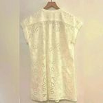 SALONI | Ashley B Cut Out Floral Eyelit Cup Sleeve Mini Dress Swim Cover, Size M White Size M Photo 2
