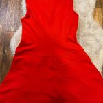 Tommy Hilfiger Women's Banded A-Line Dress Cherry Red Size 10 Sleeveless Photo 7