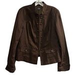 Apt. 9  Women's Military Style Jacket Brown Size L Double-Breasted Photo 0