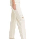 Levi's NWT Levi’s Ribcage Straight Ankle Jeans Light Wash Snap Front Distressed 31W 27L Photo 10